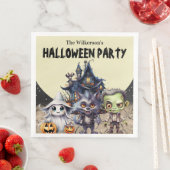 Leuk Halloween Kostuum Party en Haunted House Servet (Insitu)