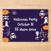 Leuk Halloween patroon Acryl Uitnodigingen (Voorkant)