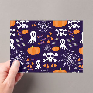 Leuk Halloween patroon Acryl Uitnodigingen