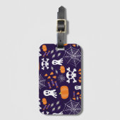 Leuk Halloween-patroon Bagagelabel (Voorkant (verticaal))
