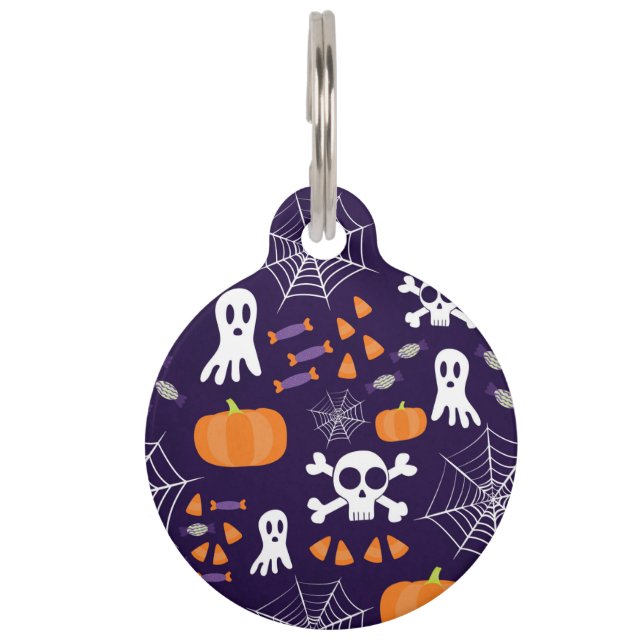 Leuk Halloween patroon Huisdierpenning (Voorkant)