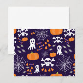Leuk Halloween patroon Kaart (Voorkant / Achterkant)