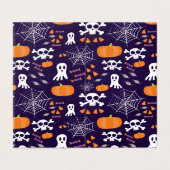 Leuk Halloween patroon Kaart (Buitenkant ongevouwen)