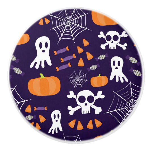 Leuk Halloween patroon Keramische Knop (Voorkant)