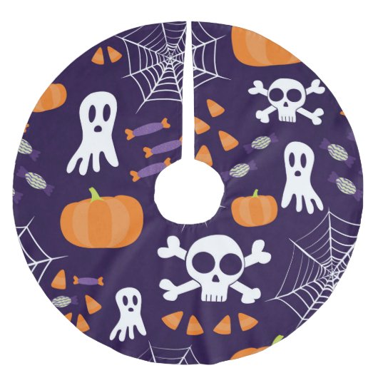 Leuk Halloween patroon Kerstboom Rok (Voorkant)