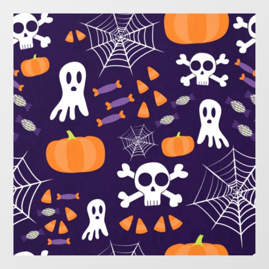 Leuk Halloween patroon Raamsticker (Vel)