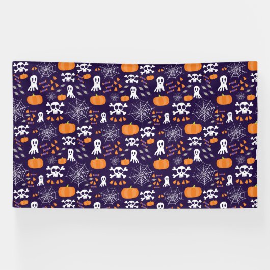 Leuk Halloween patroon Spandoek (Horizontaal)