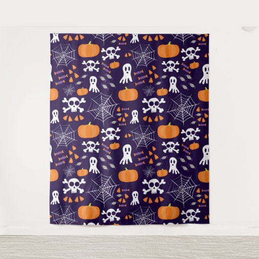 Leuk Halloween patroon Wandkleed (Voorkant)