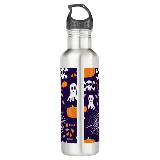Leuk Halloween patroon Waterfles (Achterkant)