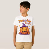 Leuk Halloween pompoen feest design t-shirt (Voorkant volledig)