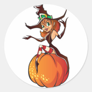 Leuk Halloween Ronde Sticker