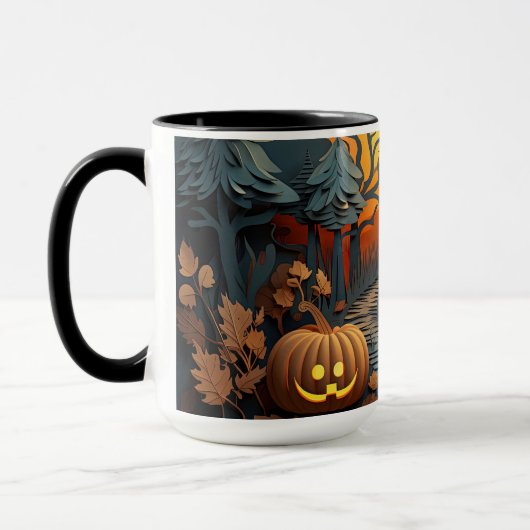 Leuk Halloween Scène 3D Effect Ontwerp Mok (Links)