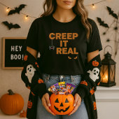 Leuk Halloween Shirt; Creep It Real Spider & Eyes T-shirt