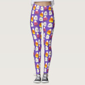 Leuk Halloween Snoep en spookpatroon Leggings (Voorkant)