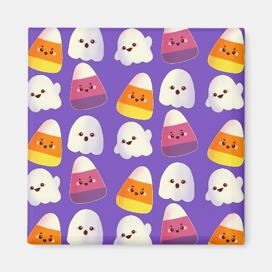 Leuk Halloween Snoep en spookpatroon Magneet (Voorkant)