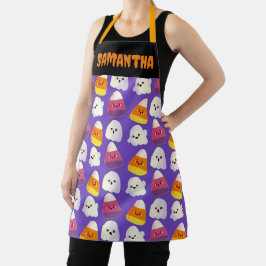 Leuk Halloween Snoep en spookpatroon Schort