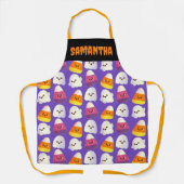 Leuk Halloween Snoep en spookpatroon Schort (Voorkant)