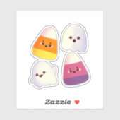 Leuk Halloween Snoep en spookpatroon Sticker (Vel)