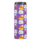 Leuk Halloween Snoep en spookpatroon Thermosbeker (Achterkant)