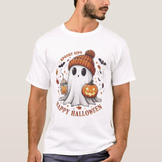 Leuk Halloween spook- en pompoenhemd T-shirt