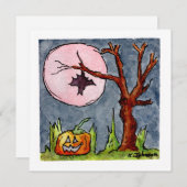 Leuk Halloween Wenskaart Feestdagenkaart (Voorkant / Achterkant)