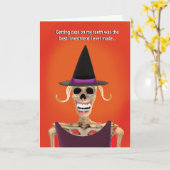 Leuk Halloween Wenskaart voor haar Kaart (Gele Bloem)
