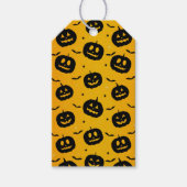 Leuk Halloween Zwart Pompoenen & Vleermuizen Patro Cadeaulabel (Voorkant)