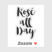 Leuk handgeschreven script "Roos de hele dag" Sticker (Vel)