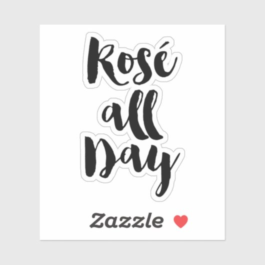 Leuk handgeschreven script "Roos de hele dag" Sticker (Vel)