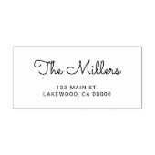 Leuk handschrift script familienaam zelfinktende stempel (Design)