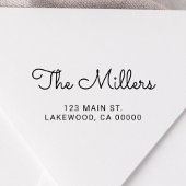 Leuk handschrift script familienaam  zelfinktende stempel