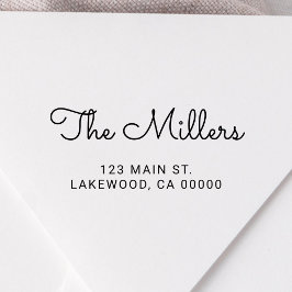 Leuk handschrift script familienaam  zelfinktende stempel