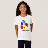 Leuk Happy Birthday Ballonnen T-shirt (Voorkant volledig)