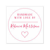 Leuk hart | Aangepaste naam Script Handgemaakt met Zelfinktende Stempel (Design)