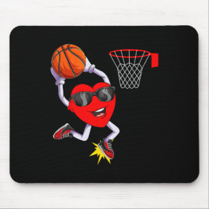 Leuk hart Dunking Basketbal Sport Liefhebbers Vale Muismat