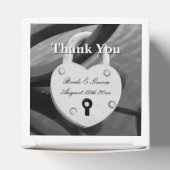 Leuk hart gevormd liefde slot met sleutelgat bruil bedankdoosjes (Bovenkant)