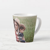 Leuk hart hou van je mam Moederdag foto Latte Mok (Rechterhoek)