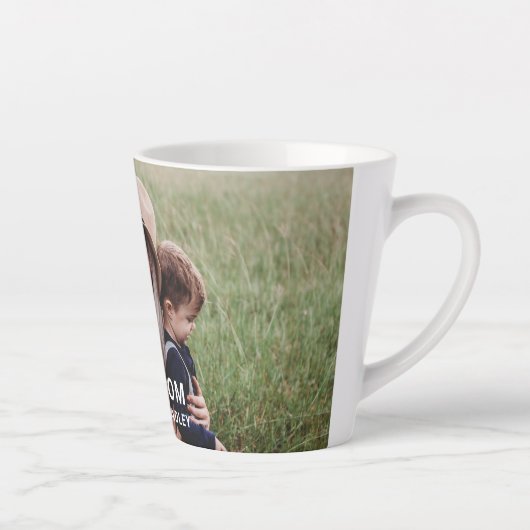 Leuk hart hou van je mam Moederdag foto Latte Mok (Rechts)