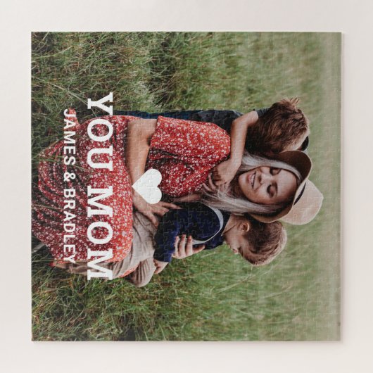 Leuk hart hou van je mam Moederdag foto Legpuzzel (Horizontaal)