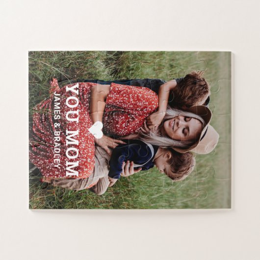 Leuk hart hou van je mam Moederdag foto Legpuzzel (Horizontaal)
