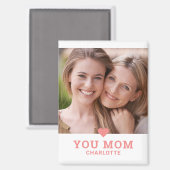 Leuk hart hou van je mam Moederdag foto Magneet (Voorkant / Achterkant)