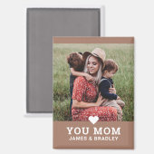 Leuk hart hou van je mam Moederdag foto Magneet (Voorkant / Achterkant)