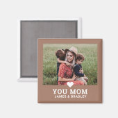 Leuk hart hou van je mam Moederdag foto Magneet (Voorkant / Achterkant)