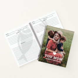 Leuk hart hou van je mam Moederdag foto Notitieboek