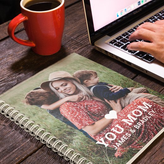 Leuk hart hou van je mam Moederdag foto Notitieboek