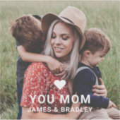 Leuk hart hou van je mam Moederdag foto Sticker (Voorkant)