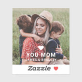 Leuk hart hou van je mam Moederdag foto Sticker (Vel)