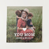 Leuk hart hou van je mam Moederdag foto Wandkleed (Voorkant)