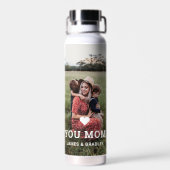 Leuk hart hou van je mam Moederdag foto Waterfles (Achterkant)