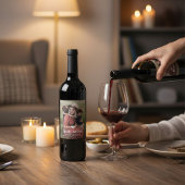 Leuk hart hou van je mam Moederdag foto Wijn Etiket